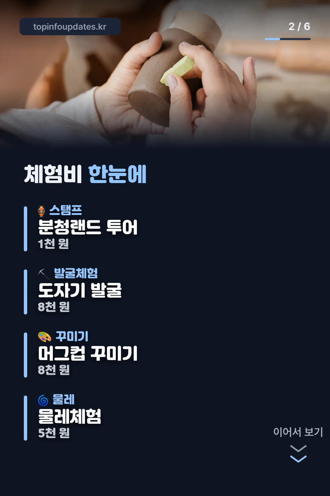 체험비 한눈에