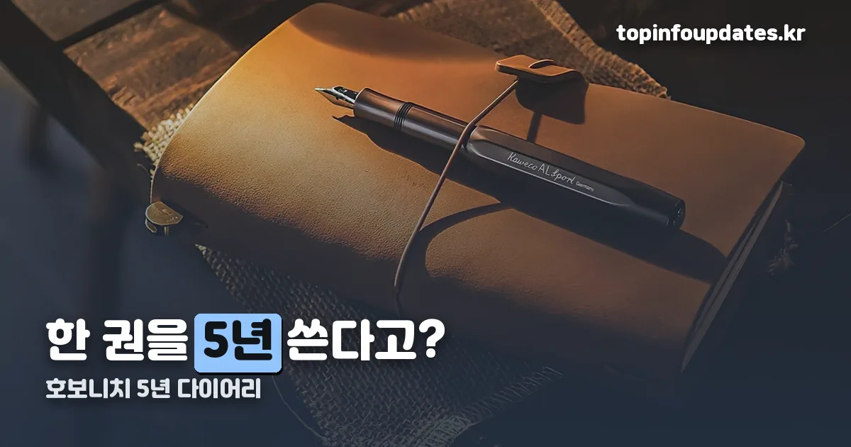 호보니치 5년 다이어리 정리 썸네일